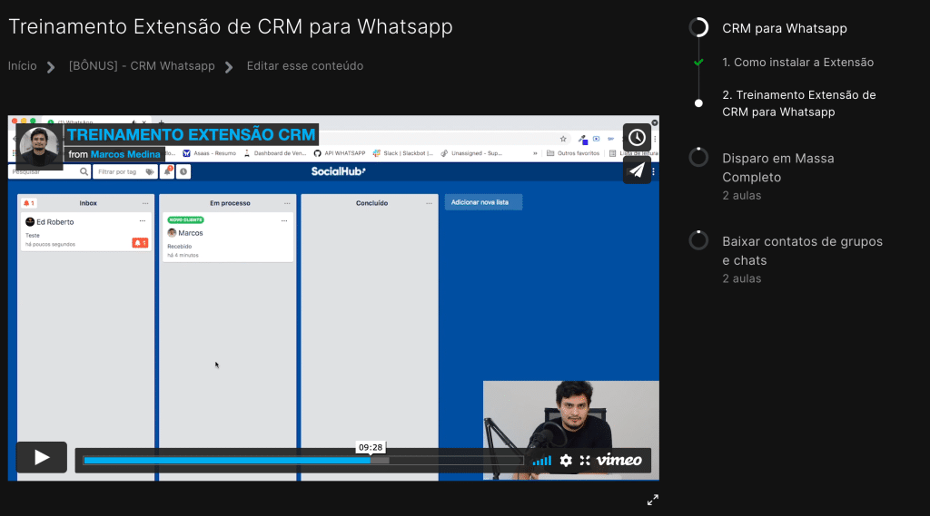 área de membros